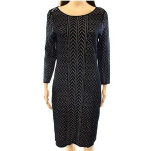 Calvin Klein Womens Knit 3/4 Sleeves Sweaterdress